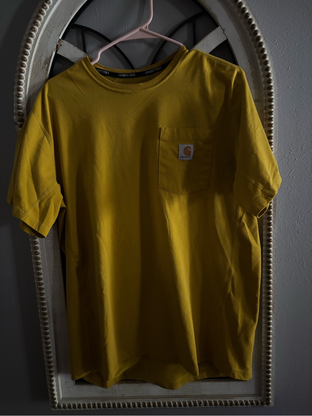 Carhartt Men’s Pocket T-Shirt in Mustard Yellow